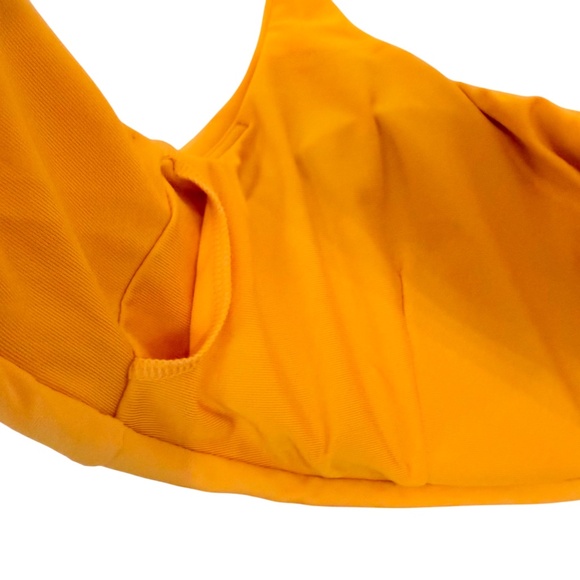 NWOT Athleta Scoop Bikini Top in Abyssinian Yellow Swimsuit - Picture 3 of 6